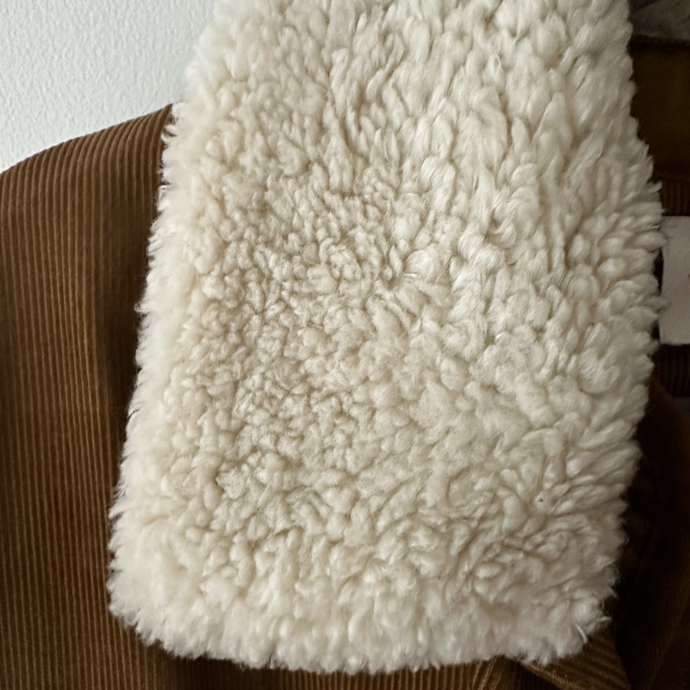 Gorgeous Tory Burch Brown Corduroy Jacket with White Floral Details - Picture 7 of 12
